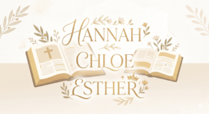 성경 영어 여자 이름 Hannah Chloe Esther 일러스트