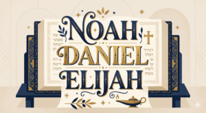 성경 영어 남자 이름 Noah Daniel Elijah 일러스트