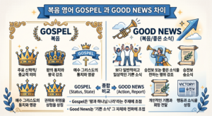 복음 영어 Gospel과 Good News 차이 일러스트