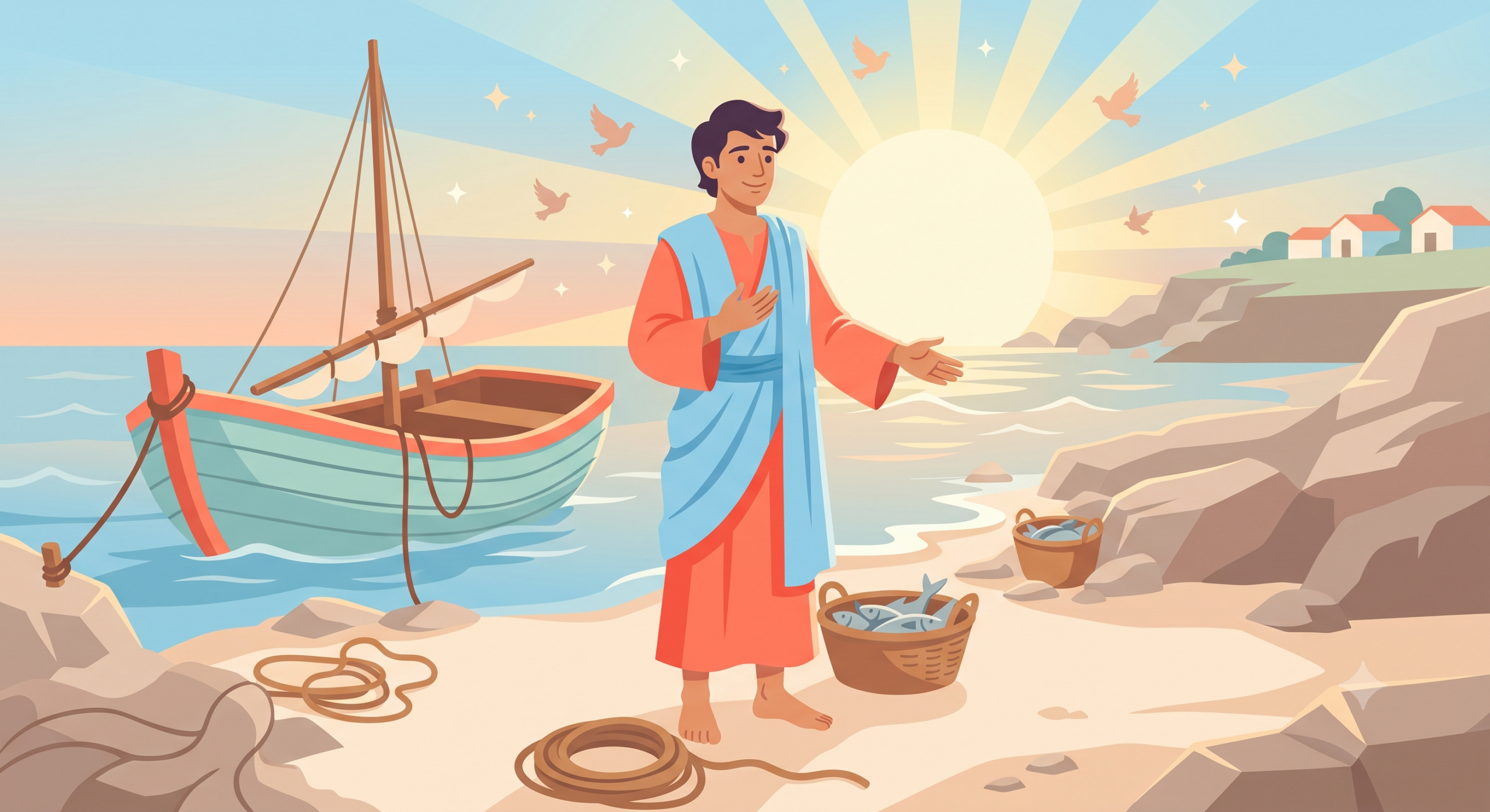 예수님 12제자 영어 이름 요한 John 일러스트