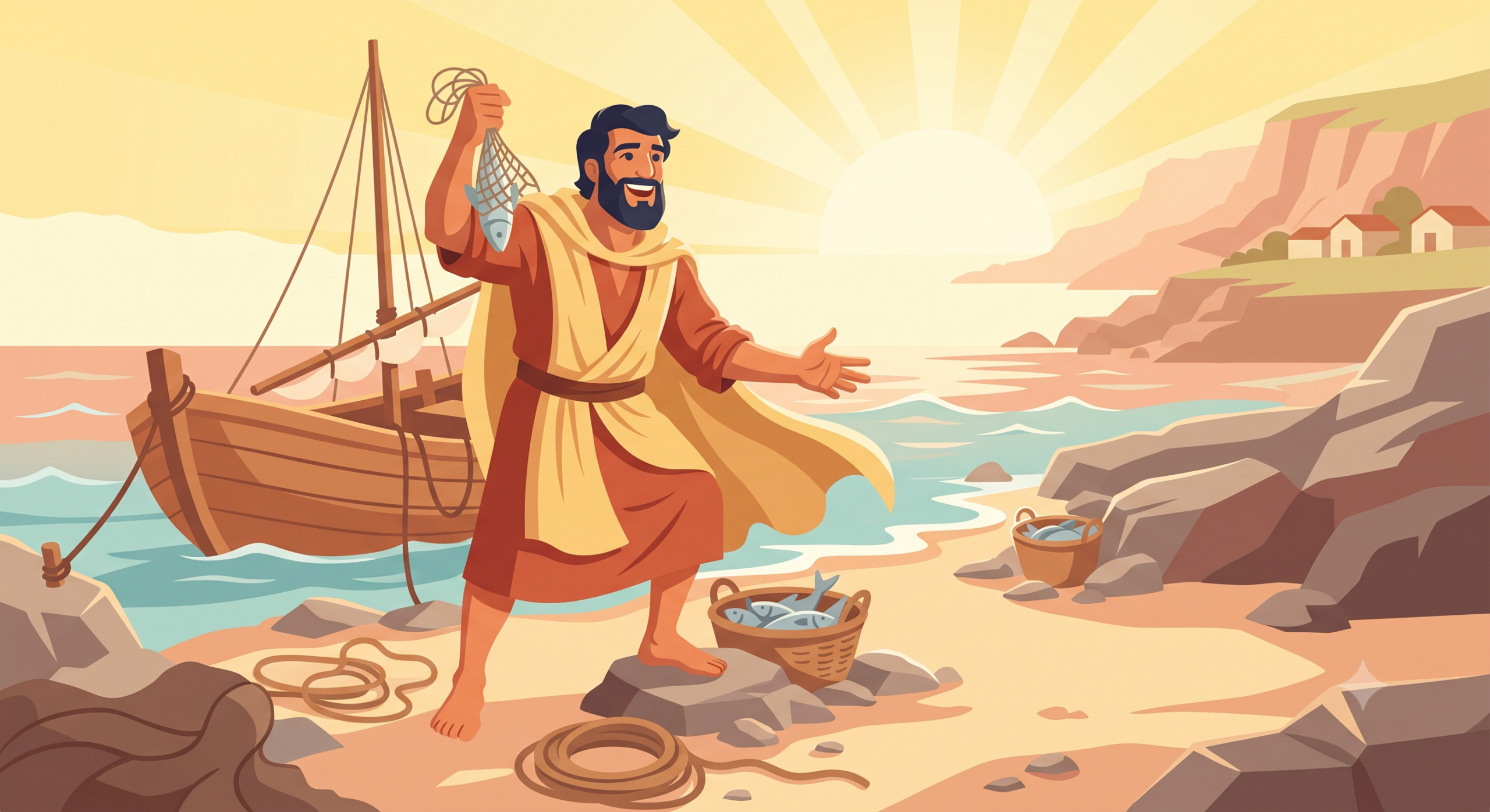 예수님 12제자 영어 이름 베드로 Peter 일러스트