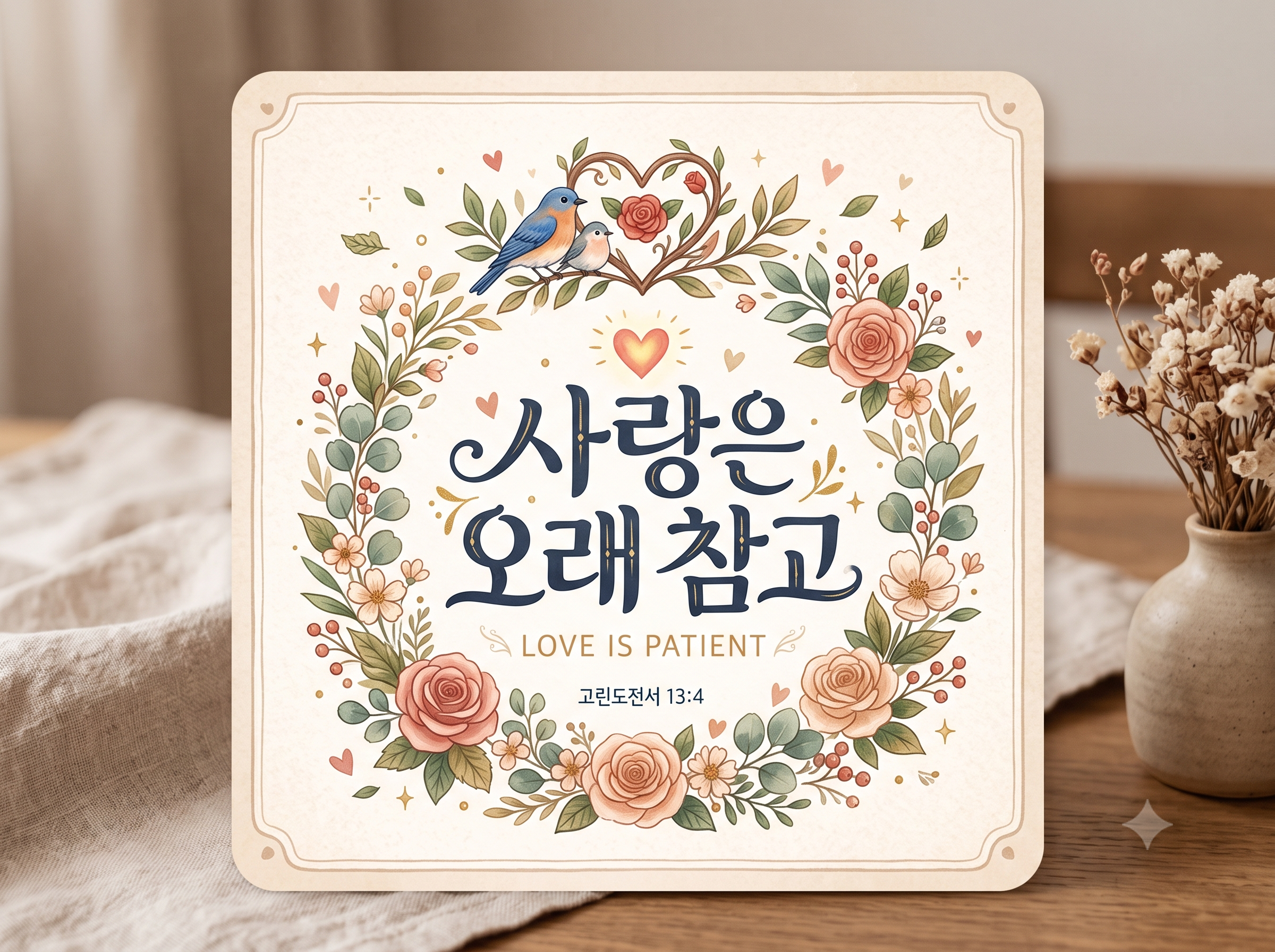 Love is patient 성경 영어 패턴 표