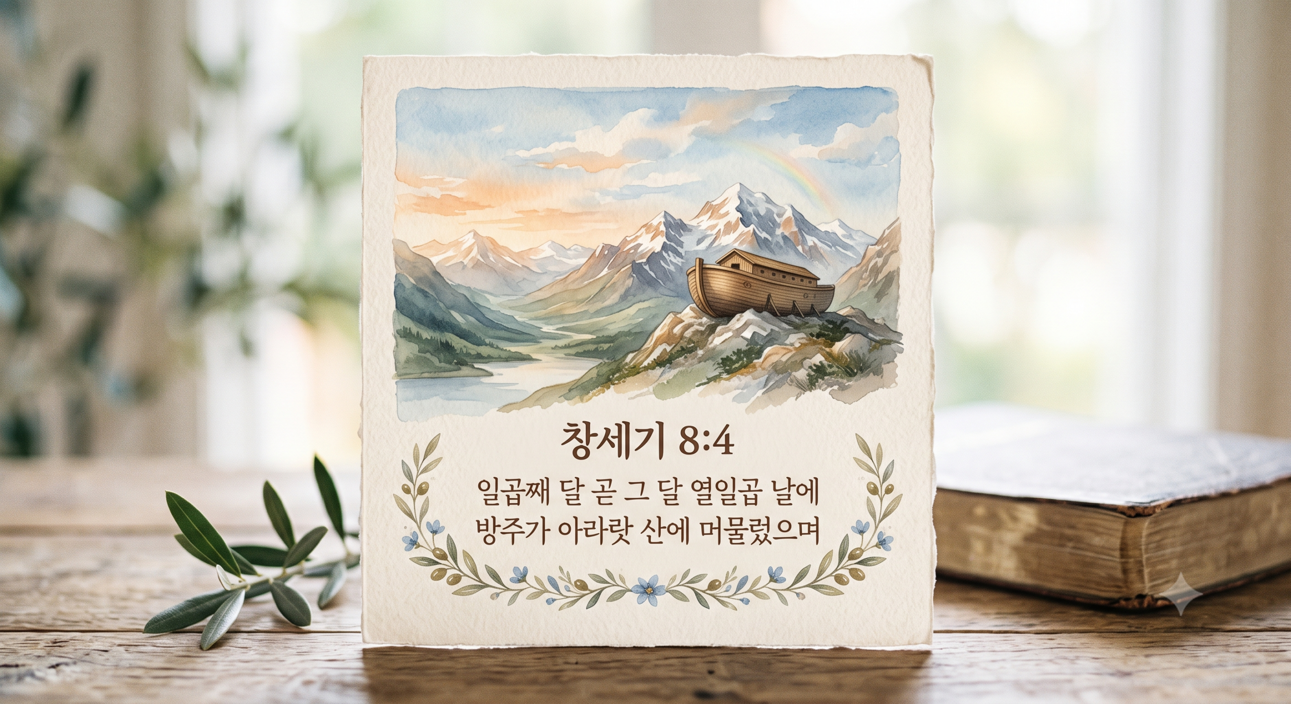 창세기 8장 4절 노아의 방주 아라랏산 구절