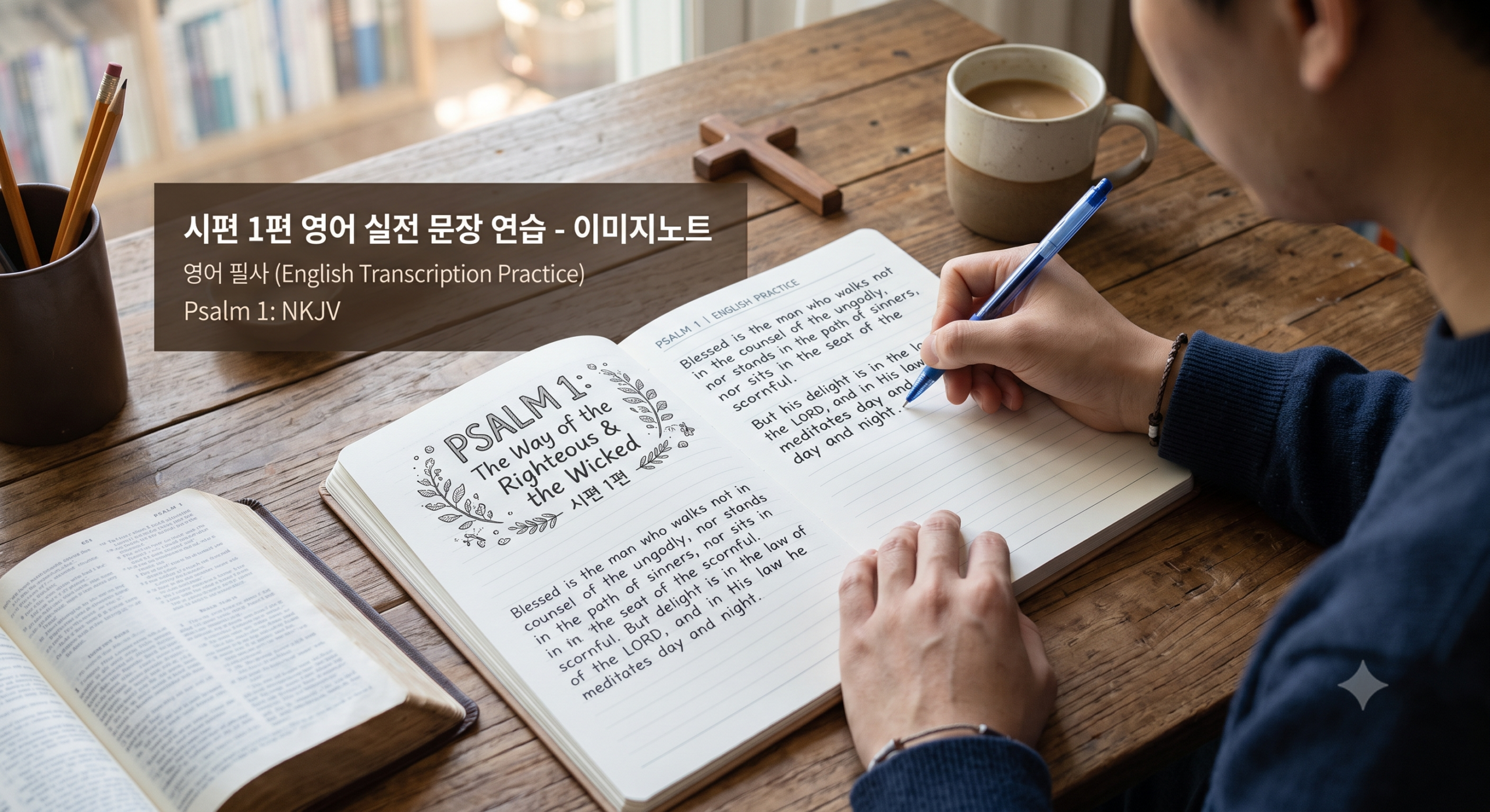 시편 1편 영어 실전 문장 연습 이미지