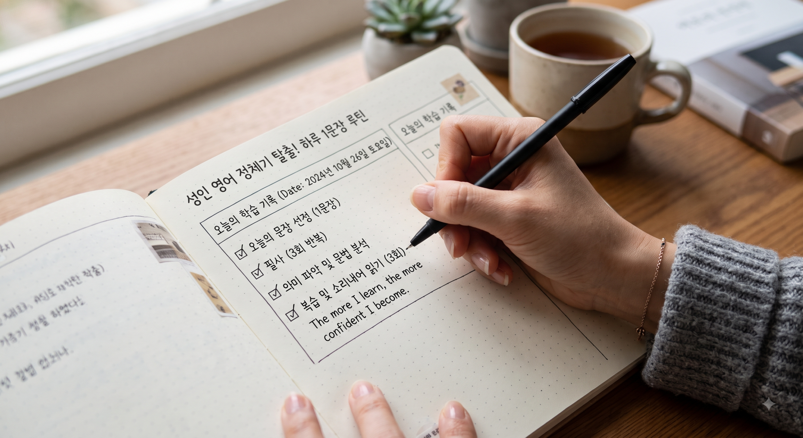 성인 영어 정체기를 넘는 하루 1문장 루틴 체크리스트