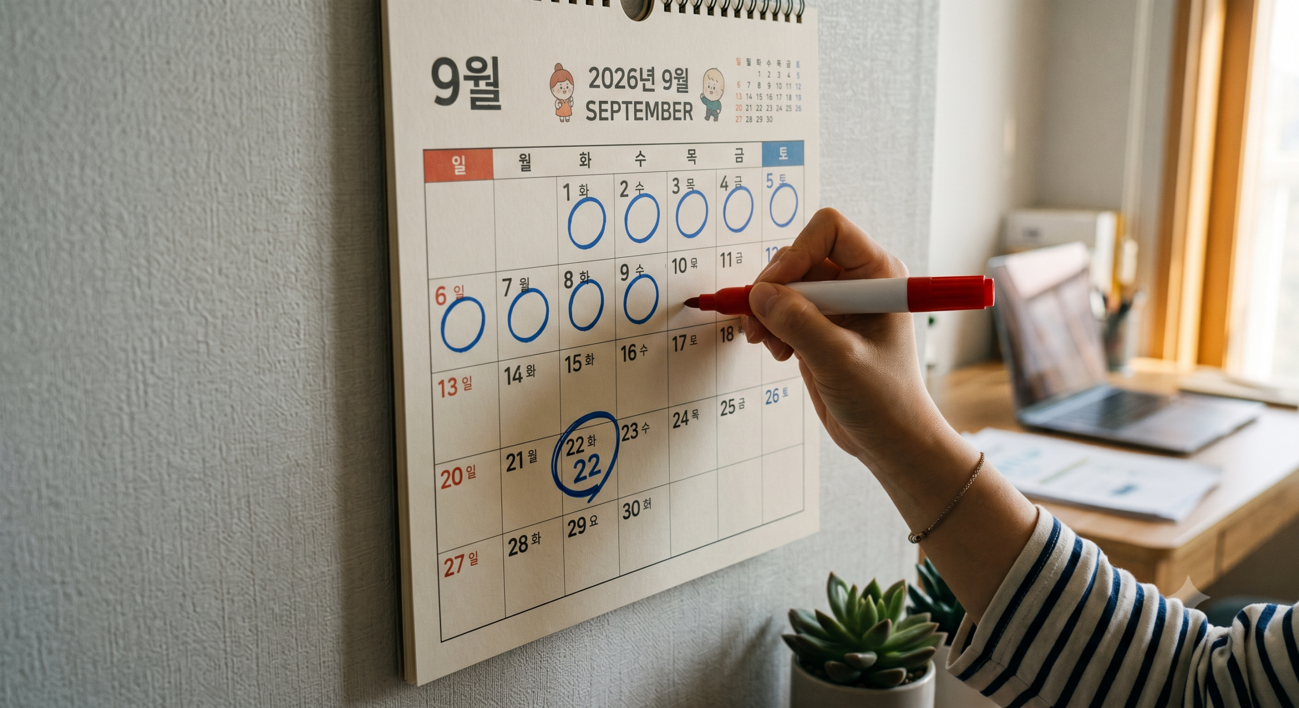22일 성경영어 챌린지 캘린더 이미지