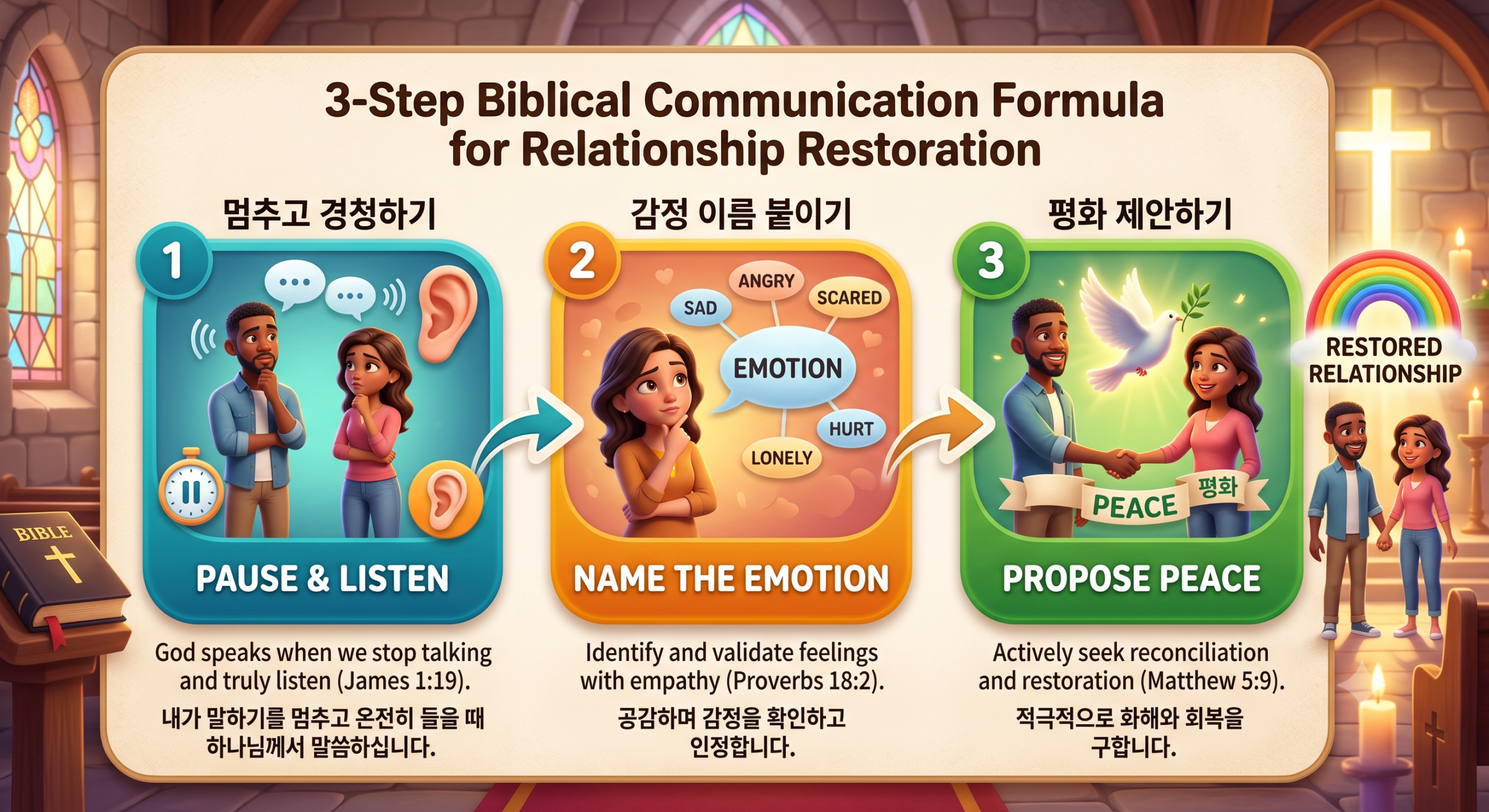 healing-3steps.jpg 성경영어 관계회복 3단계 소통 공식