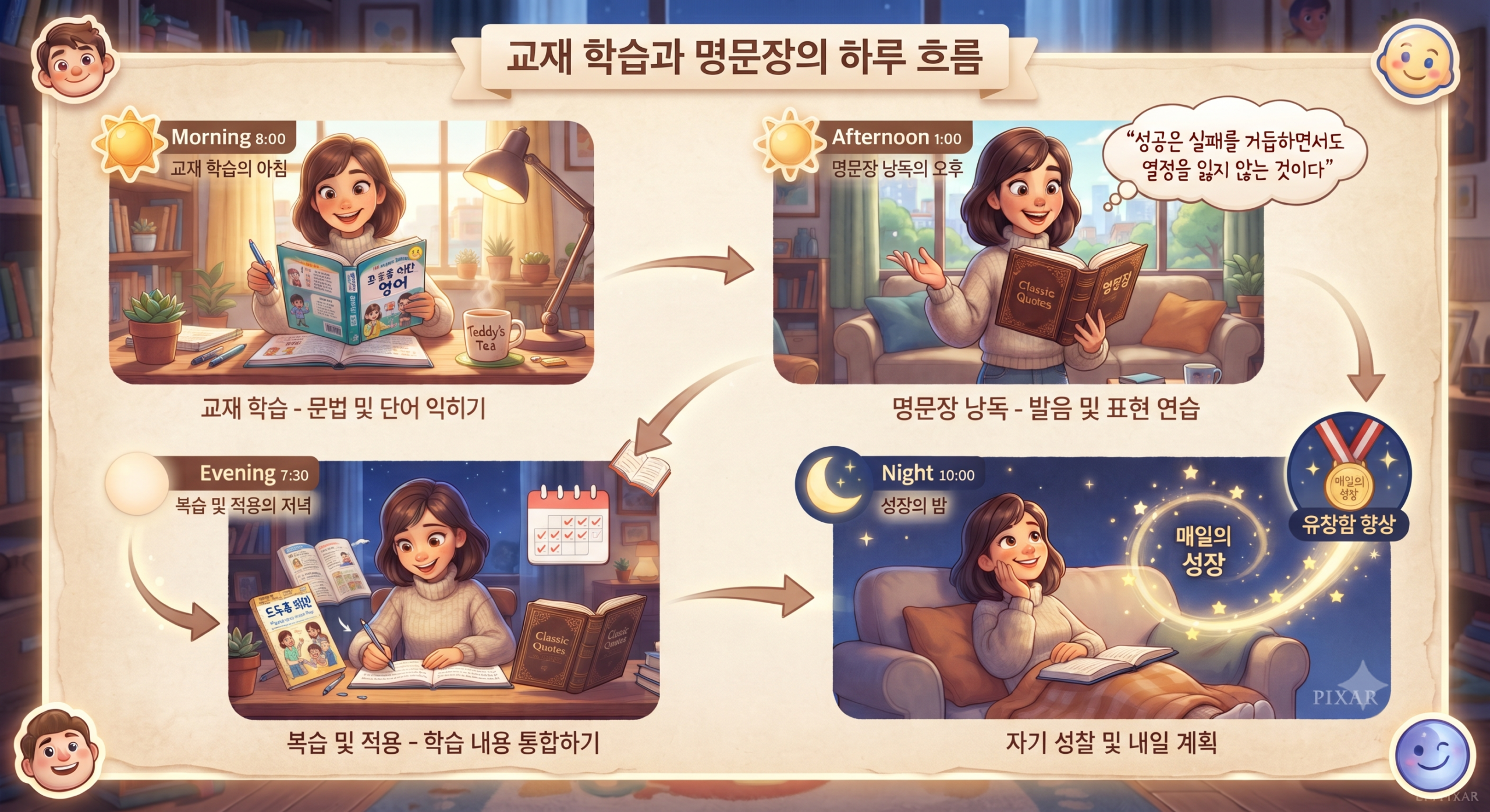 이비에스 왕초보 영어와 명문장 낭독을 병행하는 하루 학습 흐름